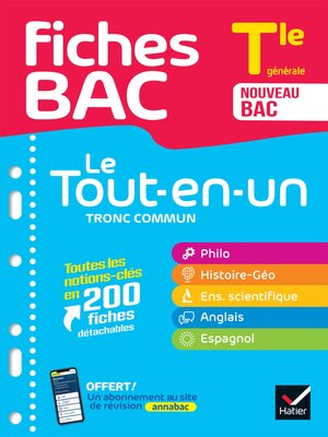 cover image of Fiches bac: Le Tout-en-un Tronc commun Tle générale (toutes les matières): Bac 2025